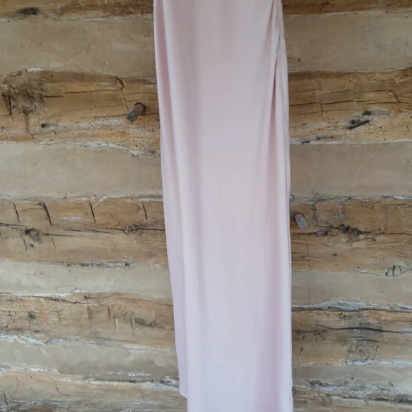 Princess Polly Pink V Neck Maxi Slip Dress Size 2 - Picture 3 of 9